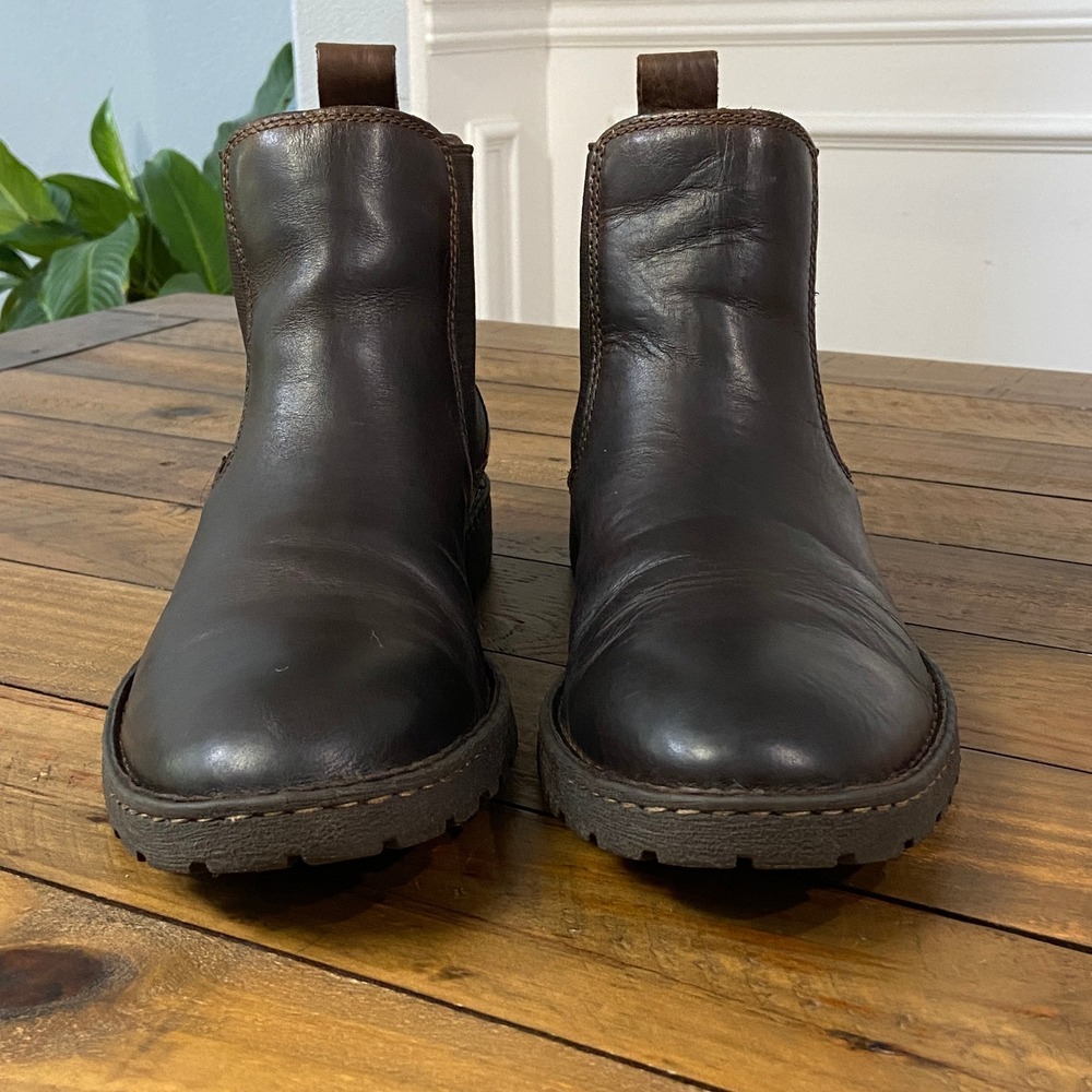 Born Hemlock Men's Leather Chelsea Boots Size 11M Dark Brown Comfort Lug Ankle - Picture 2 of 7